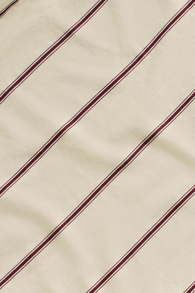 Hommey Reversible Striped Cotton Sateen Duvet Cover #3