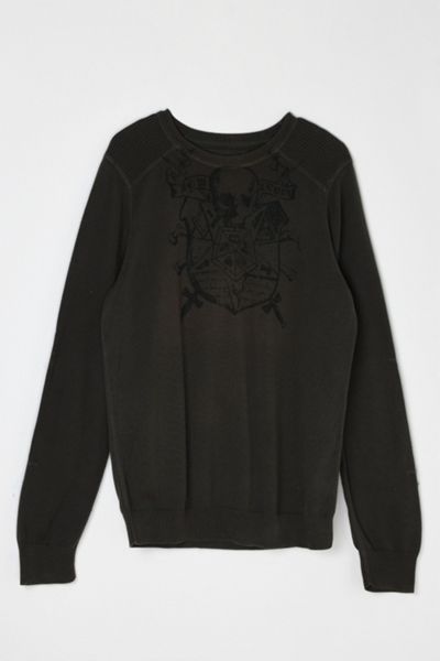 Vintage Y2k Guess Printed Sweater with Ribbed Panels
