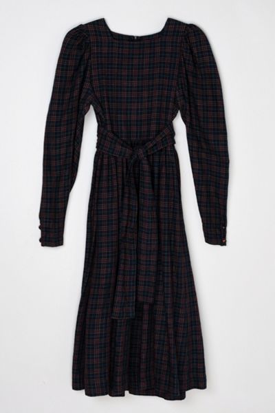 linen a line dress Vintage 90s Laura Ashley Long Skirt Brown Wool – RareJule Vintage main image 1