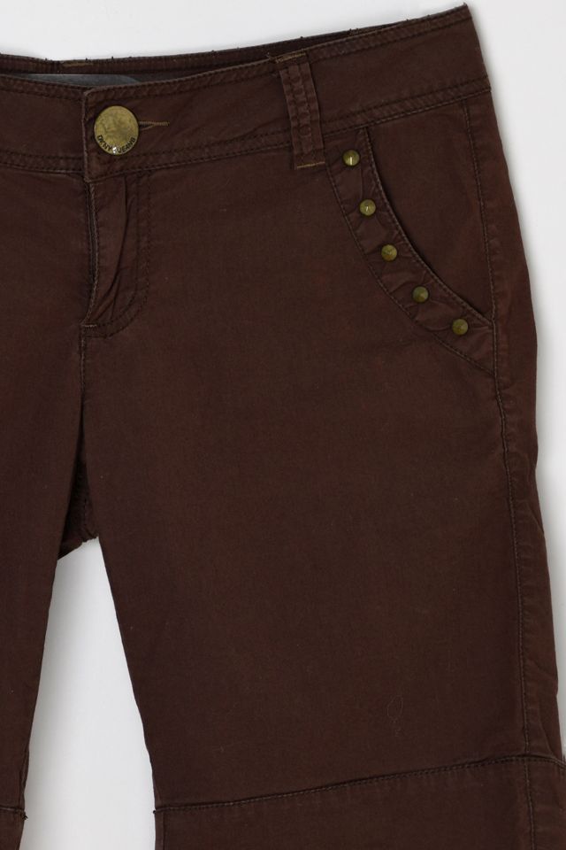 Vintage Y2k Dark Brown Studded Short #1