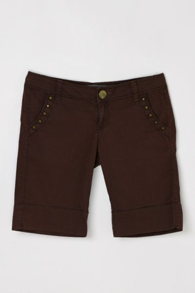 Vintage Y2k Dark Brown Studded Short