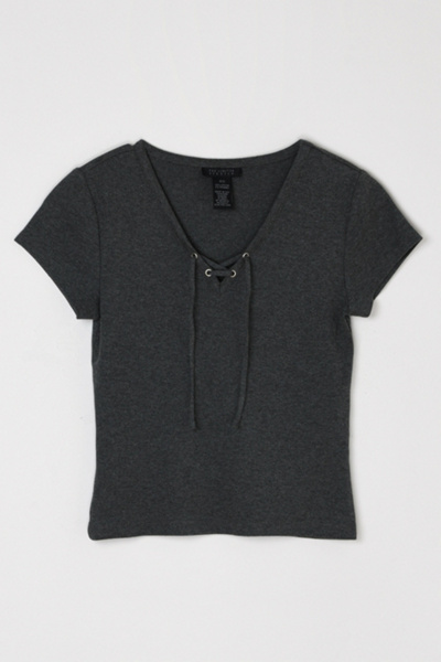 Vintage Y2k Laced Dark Grey Top