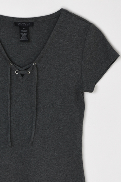 Vintage Y2k Laced Dark Grey Top