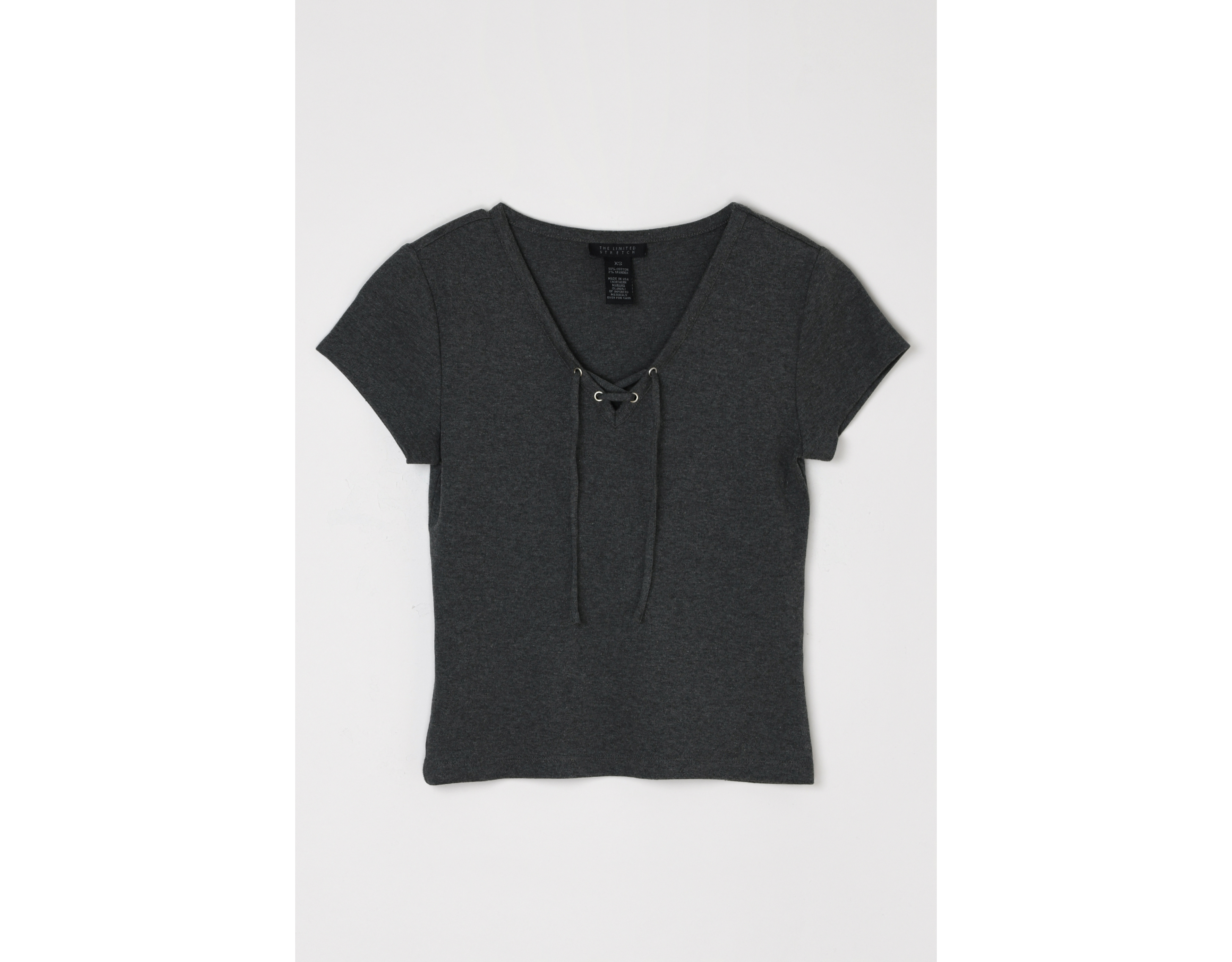 Vintage Y2k Laced Dark Grey Top