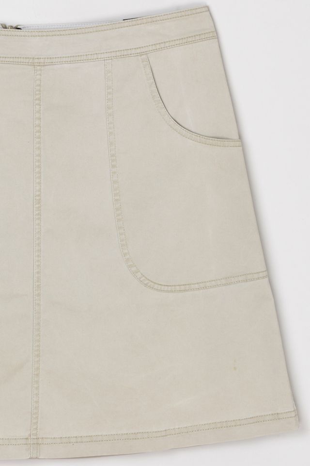Vintage Y2k Paneled Khaki Mini Skirt #1