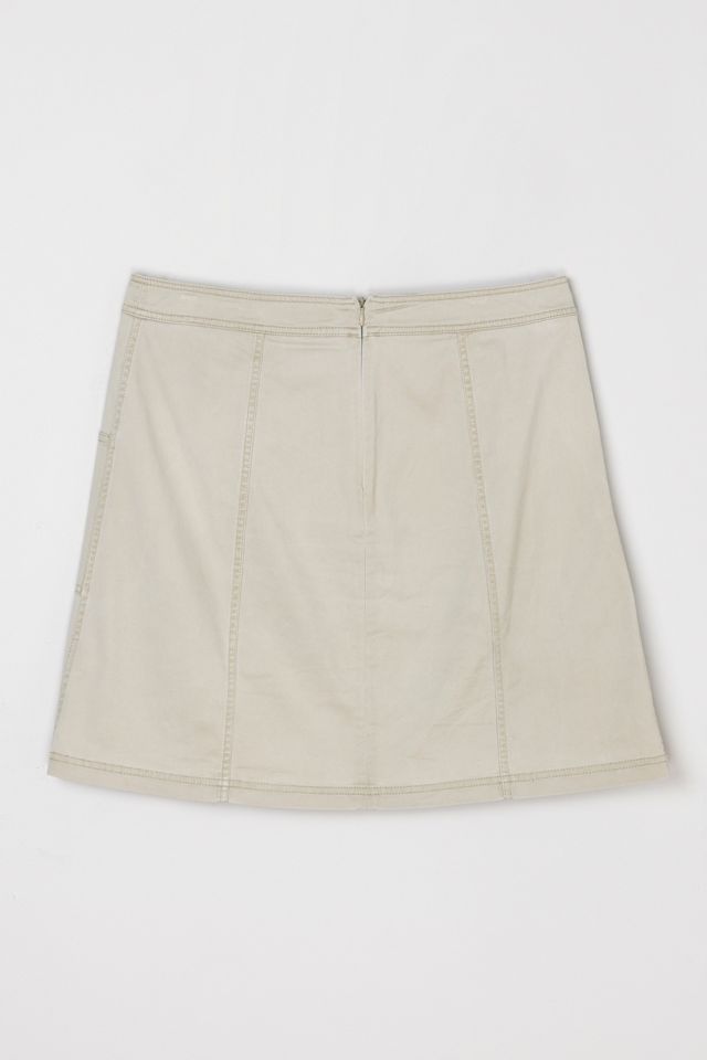 Vintage Y2k Paneled Khaki Mini Skirt #2