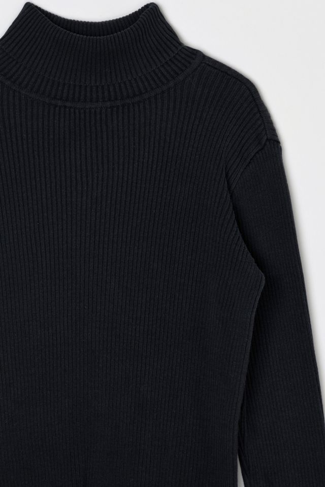 Vintage 90s Black Ribbed Turtleneck #1