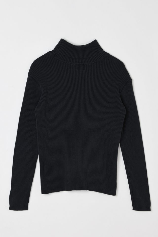 Vintage 90s Black Ribbed Turtleneck #2