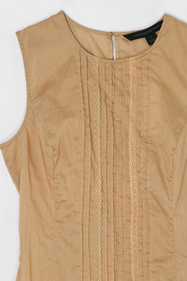 Vintage Y2k Pleated Tank Top #1