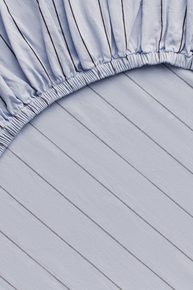 Hommey Striped Cotton Sateen Fitted Sheet #1