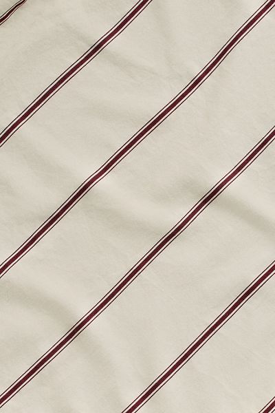 Hommey Striped Cotton Sateen Fitted Sheet