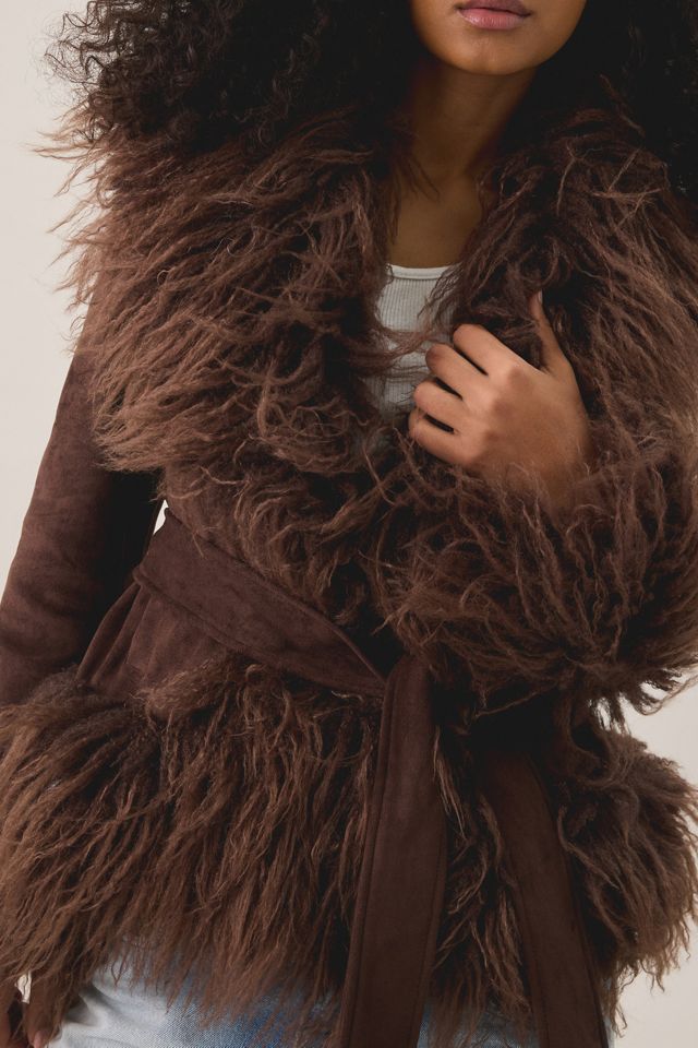 Azalea Wang Tori Faux Fur Trim Wrap Jacket #2