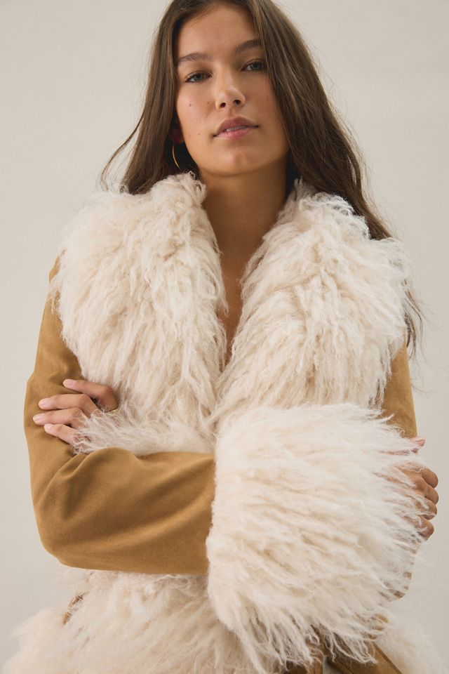 Azalea Wang Tori Faux Fur Trim Wrap Jacket #1