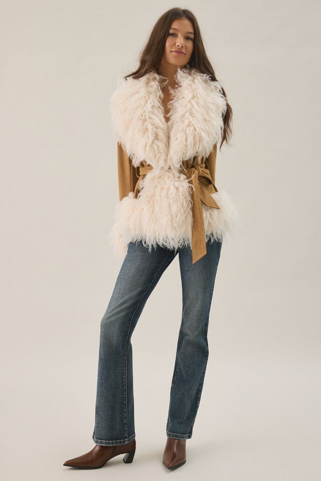 Azalea Wang Tori Faux Fur Trim Wrap Jacket #2