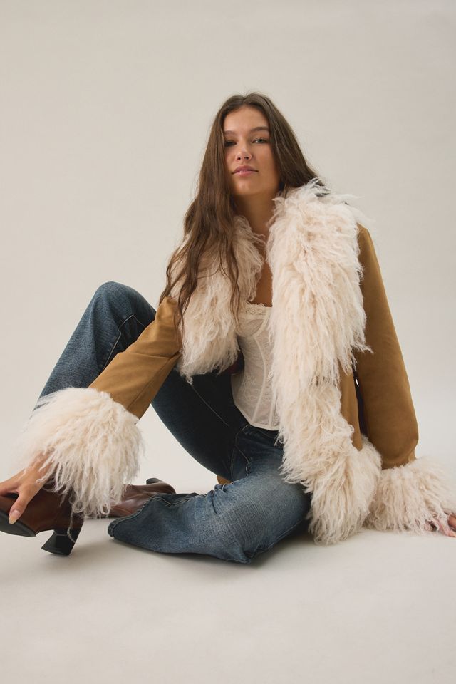 Azalea Wang Tori Faux Fur Trim Wrap Jacket #3