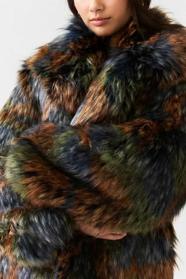 Azalea Wang Thessa Multi-Color Faux Fur Jacket #2