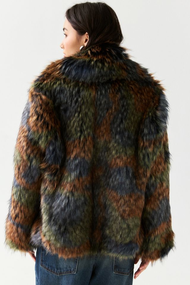 Azalea Wang Thessa Multi-Color Faux Fur Jacket #3