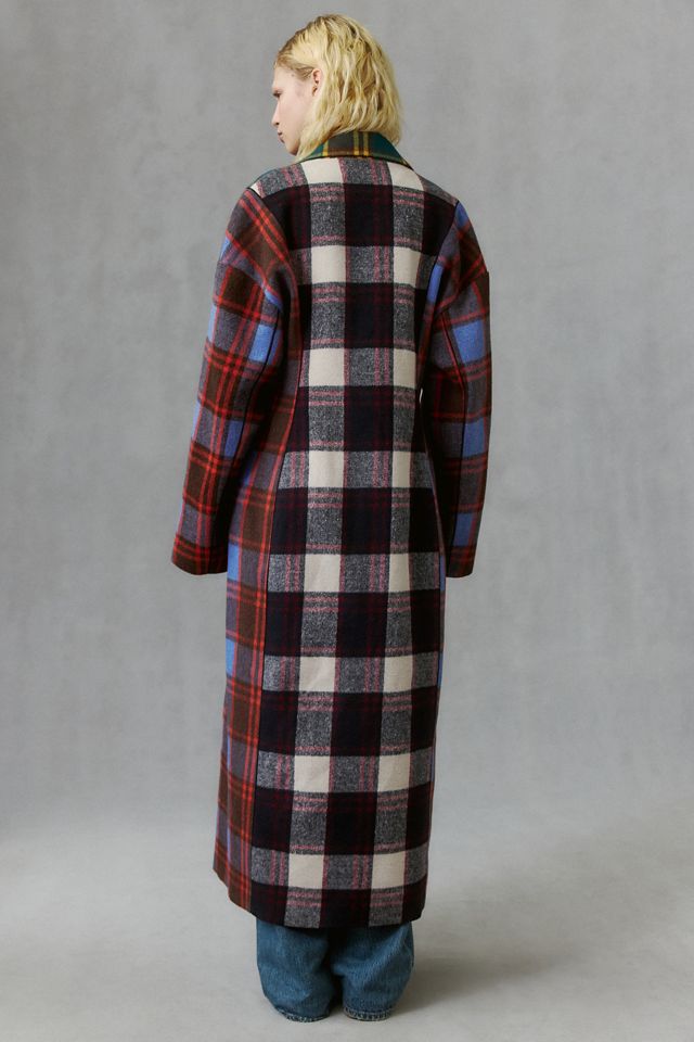 Azalea Wang Multi-Plaid Oversized Trench Coat #3