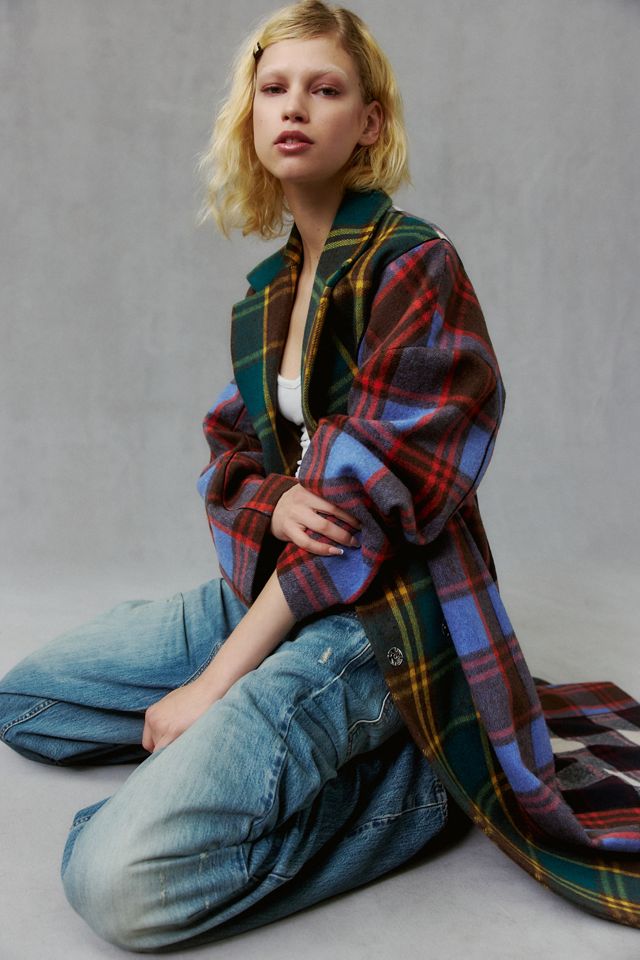 Azalea Wang Multi-Plaid Oversized Trench Coat #4