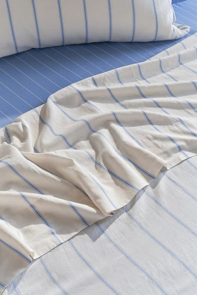 Hommey Striped Cotton Sateen Top Sheet