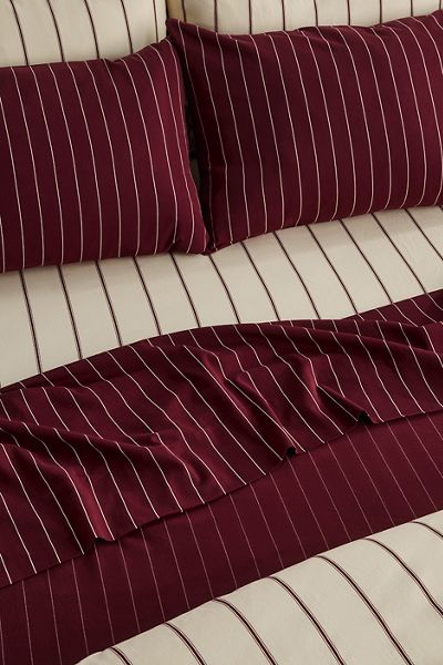 Hommey Striped Cotton Sateen Top Sheet
