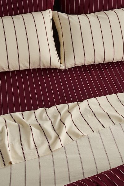 Hommey Striped Cotton Sateen Top Sheet