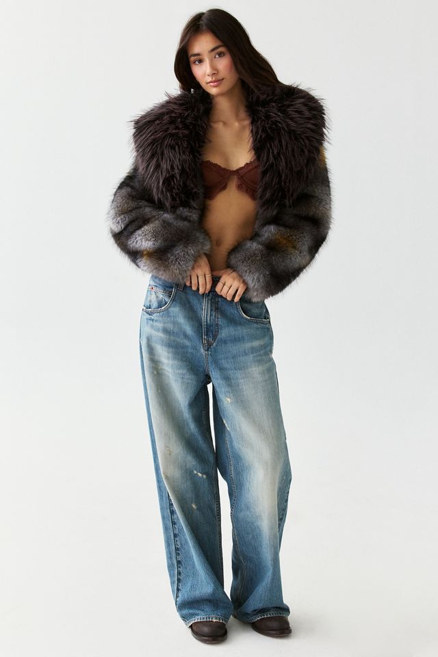 Azalea Wang Sonder Mixed Faux Fur Cropped Jacket #1