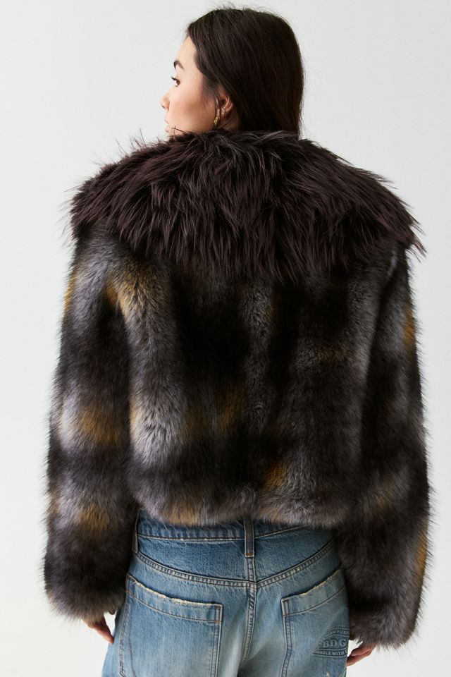 Azalea Wang Sonder Mixed Faux Fur Cropped Jacket #2