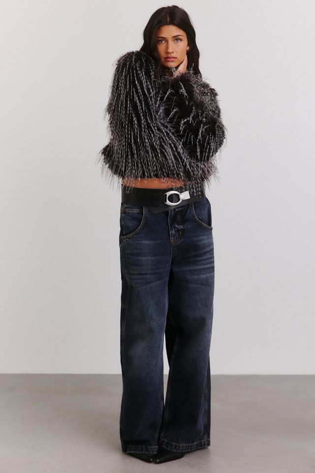 Veste courte en fausse fourrure Vetra Azalea Wang #2