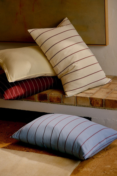 Hommey Striped Cotton Sateen Sham Set