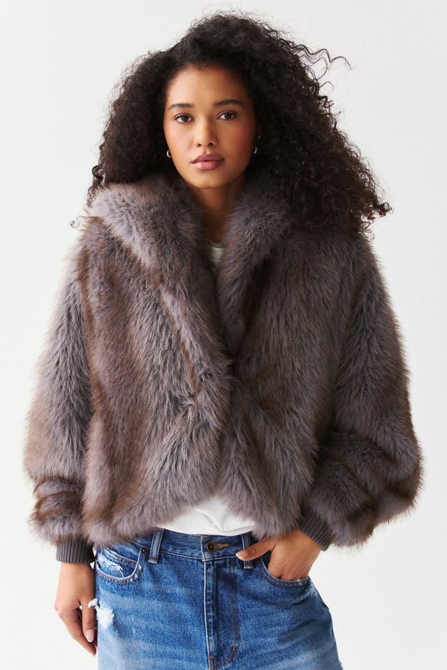 Azalea Wang Dusk Oversized Hooded Faux Fur Jacket #2