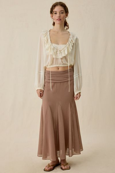 Kimchi Blue All About Town Godet Maxi Skirt