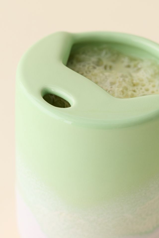Glazed Matcha Ceramic Sipper #2
