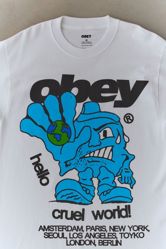 OBEY Hello Cruel World Graphic Tee #2