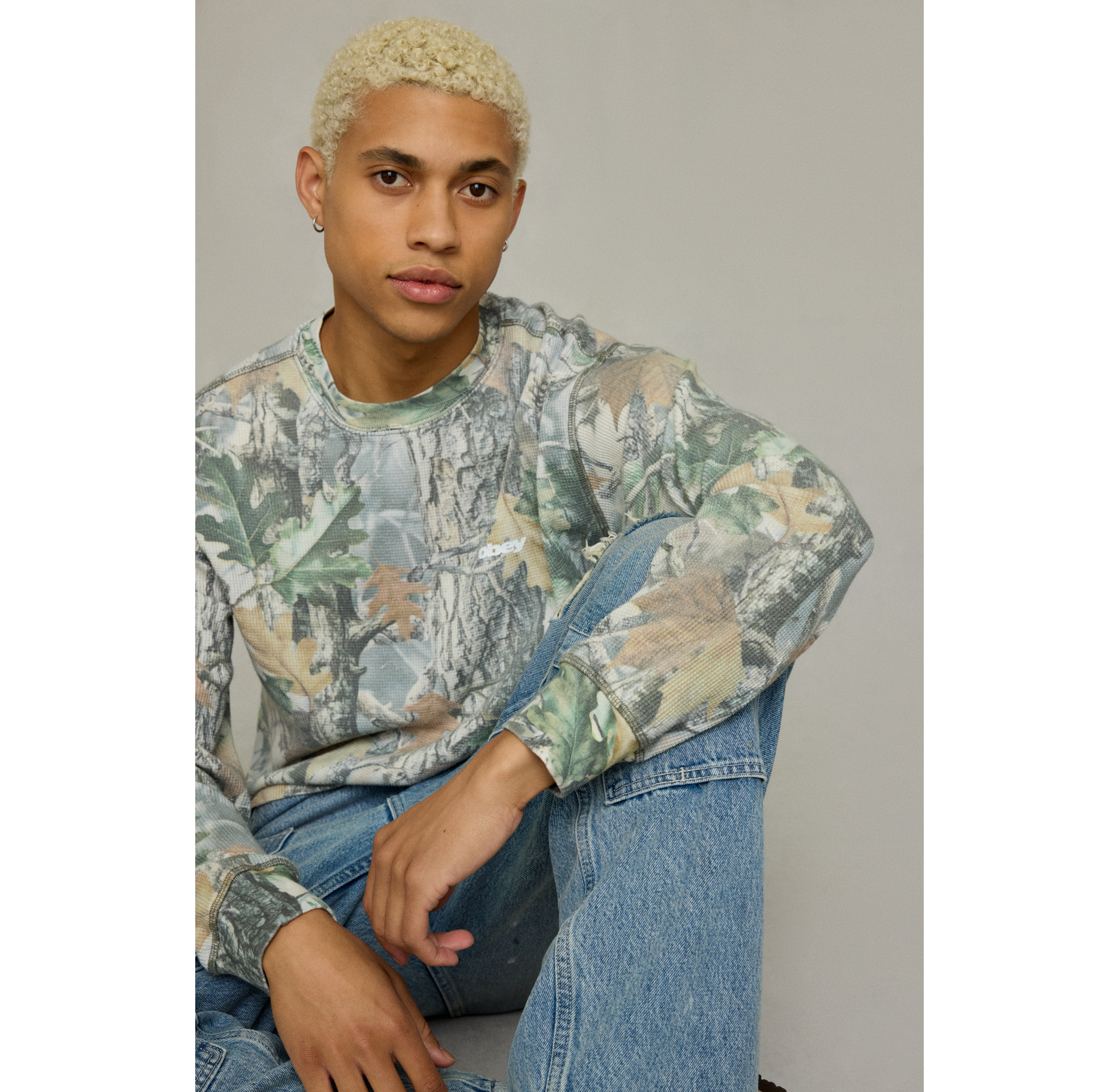 OBEY League Graphic Thermal Long Sleeve Tee