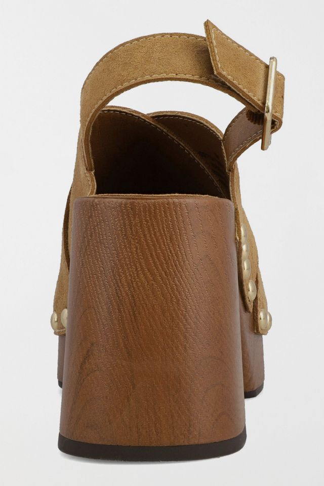 MIA Eudora Suede Slingback Wooden Platform Sandal #2