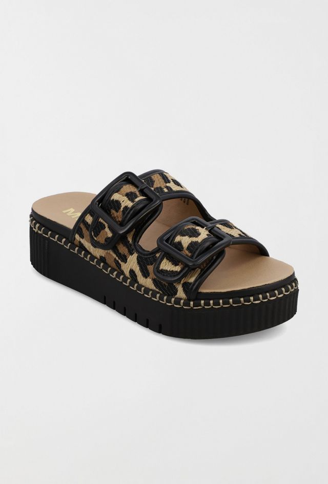 MIA Jimenna Leopard Flatform Slide Sandal #1