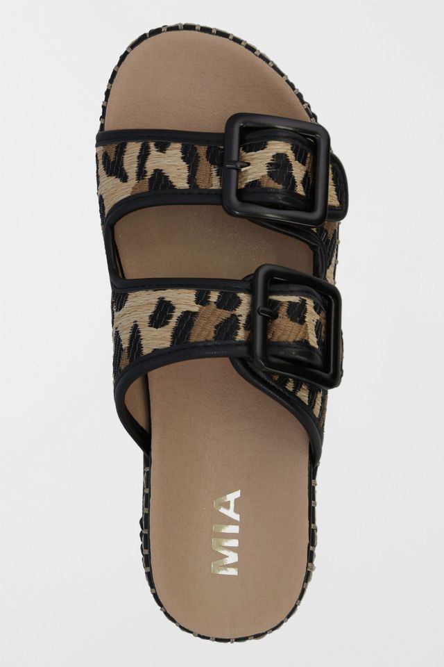 MIA Jimenna Leopard Flatform Slide Sandal #3