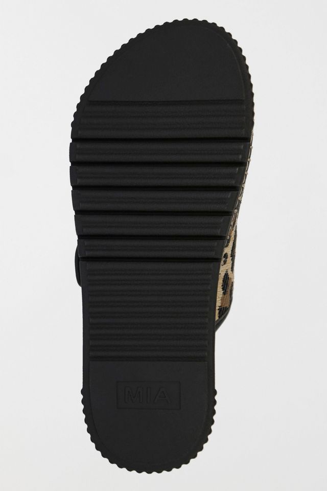 MIA Jimenna Leopard Flatform Slide Sandal #4