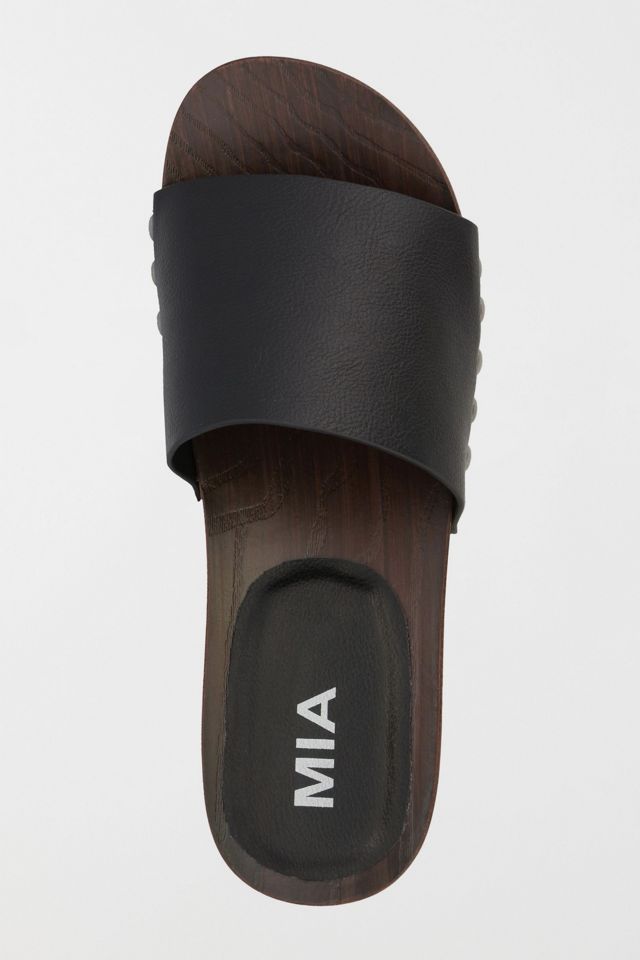 MIA Lanell Studded Wooden Slide Sandal #3