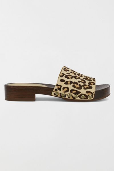 MIA Lanell Studded Wooden Slide Sandal
