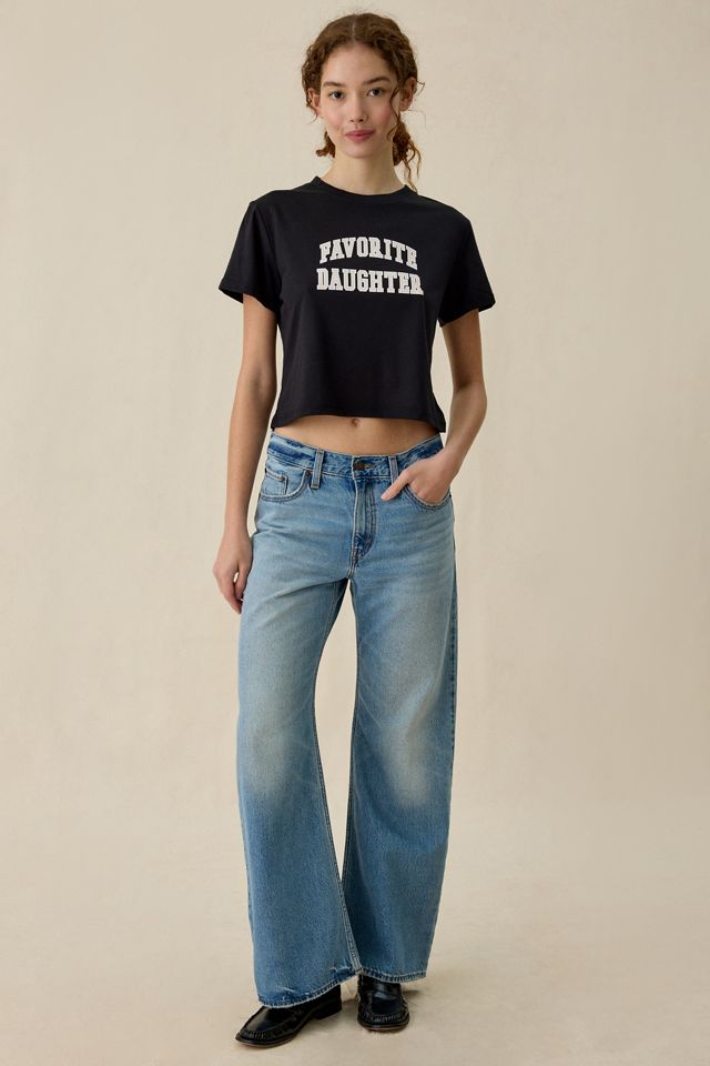 Favorite Daughter Collegiate Logo Graphic Cropped Tee #1