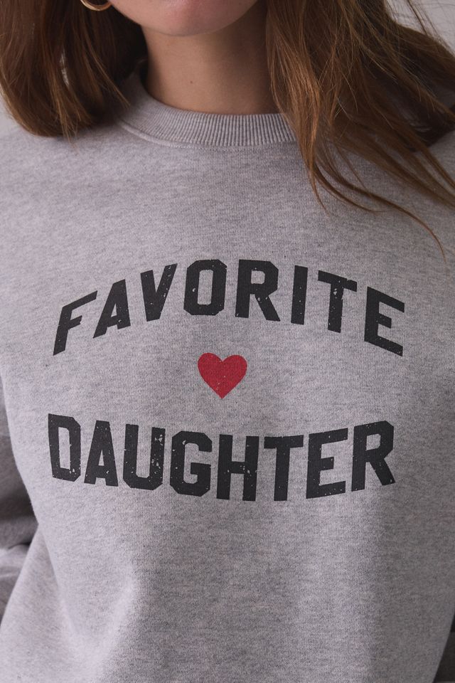 Favorite Daughter Heart Logo Graphic Crew Neck Pullover #1