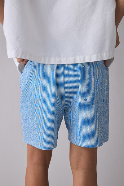 Les Deux Stan Stripe Seersucker Shorts