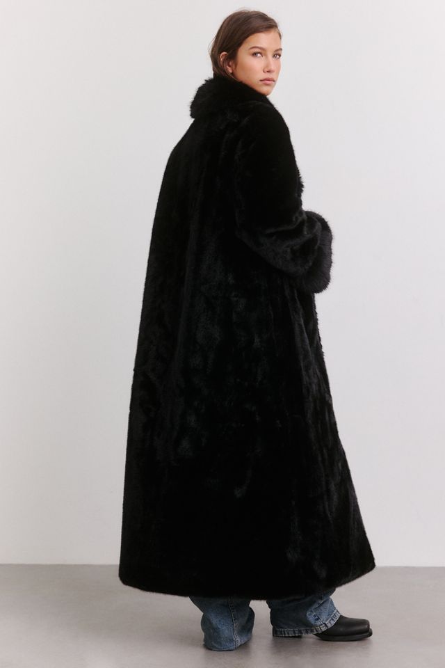 Azalea Wang Josefina Long Faux Fur Trench Coat #2