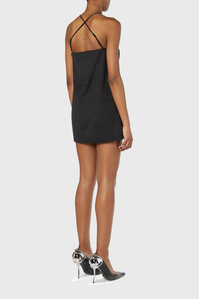 Diesel D-Elma Logo Cutout High Neck Mini Dress #1