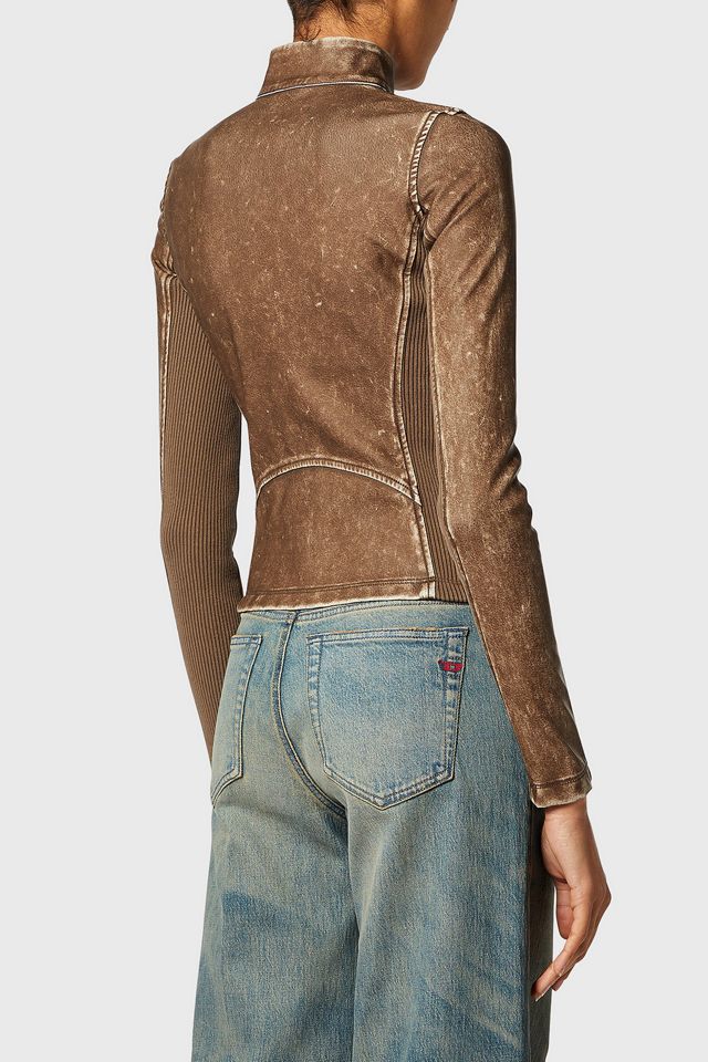 Diesel T-Hunter Faux Leather Biker Jacket #1