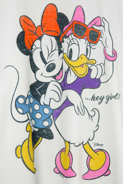 Junk Food Minnie and Daisy Hey Girl Oversized Tee