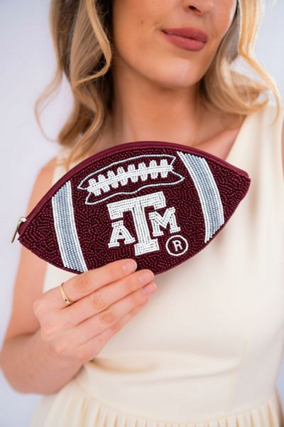 Collegiate Football Coin Pouch