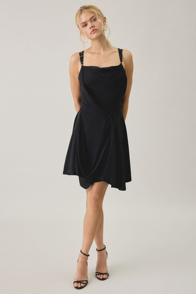 AllSaints Claire Asymmetrical Draped Strappy Mini Dress #1